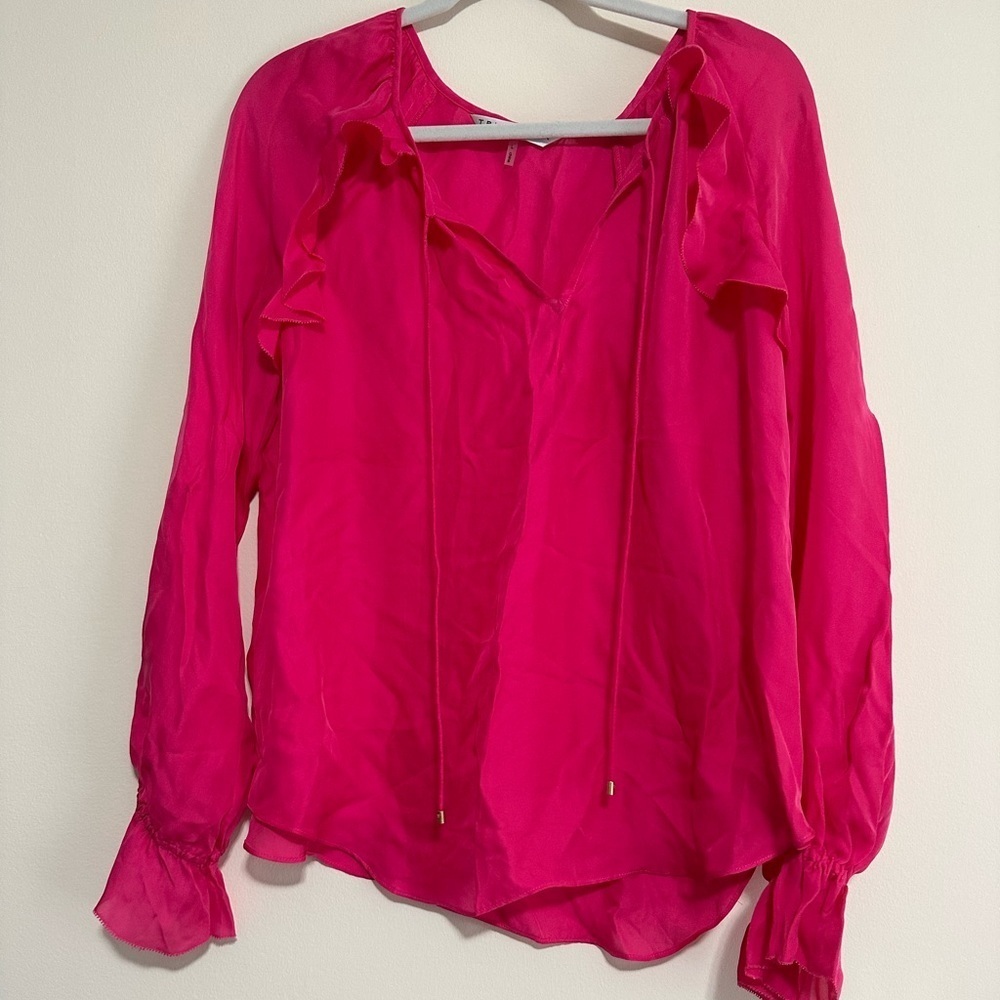 trina turk pink blouse large